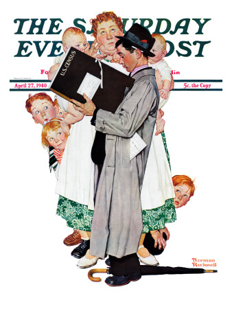 ampquotCensus-takerampquotSaturdayEveningPostCoverApril271940