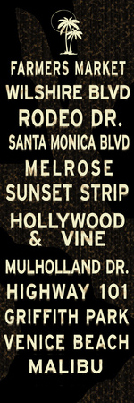 Los Angeles Sign Stretched Canvas Print