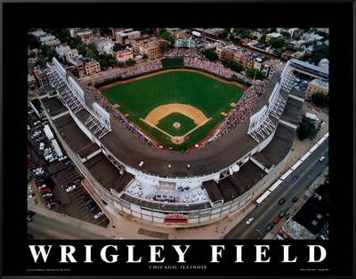 Wrigley Field - Chicago, Illinois Framed Canvas Print Wrigley Field - Chicago, Illinois Framed Canvas Print