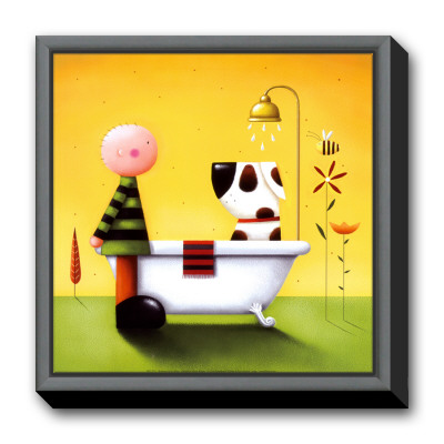 Bathtime Framed Canvas Print Bathtime Framed Canvas Print