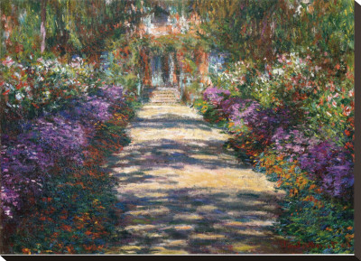 Garden at Giverny Stretched Canvas Print Garden at Giverny Stretched Canvas Print
