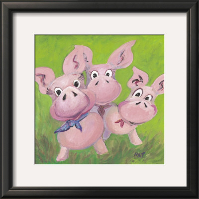 Pictures Of Pigs To Print. Little Pigs Framed Print