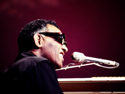Ray Charles on the Johnny Cash Special, 1979 Wall Decal Ray Charles on the Johnny Cash Special, 1979 Wall Decal