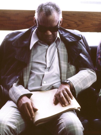 Ray Charles Reading Braille Wall Decal Ray Charles Reading Braille Wall Decal