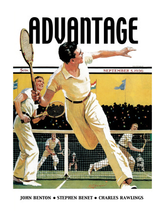 Men Play Tennis Wall Decal Men Play Tennis Wall Decal