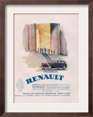 Renault, Magazine Advertisement, USA, 1930 Framed Print Renault, Magazine Advertisement, USA, 1930 Framed Print