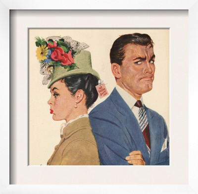 Arrow, Arguments Over Shopping with Angry Couple, USA, 1940 Framed Print Arrow, Arguments Over Shopping with Angry Couple, USA, 1940 Framed Print