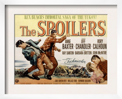 The Spoilers Rory Calhoun Jeff Chandler Anne Baxter 1955 Framed Print