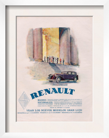 Renault, Magazine Advertisement, USA, 1930 Framed Print Renault, Magazine Advertisement, USA, 1930 Framed Print