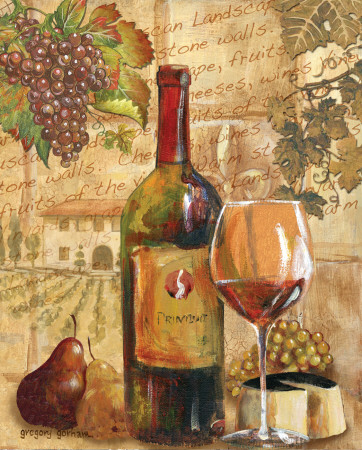 Wine Collage I Print Wine Collage I Print