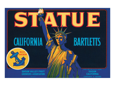 Statue California Bartletts Premium Giclee Print Statue California Bartletts Premium Giclee Print
