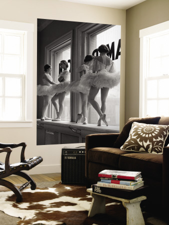 Ballerinas on Window Sill in Rehearsal Room at George Balanchine's School of American Ballet Wall Mural Ballerinas on Window Sill in Rehearsal Room at George Balanchine's School of American Ballet Wall Mural
