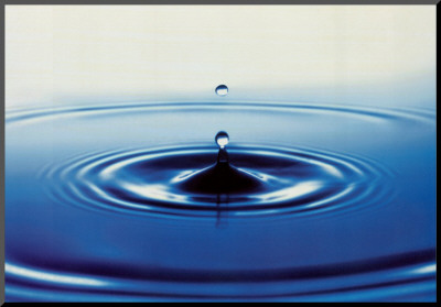 Action: Drop of Water Mounted Print Action: Drop of Water Mounted Print