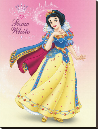 Snow White Shimmer Stretched Canvas Print Snow White Shimmer Stretched Canvas Print