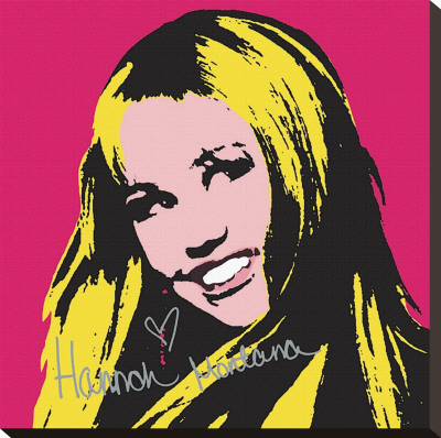 Hannah Montana Secret Pop Star hot pink Stretched Canvas Print