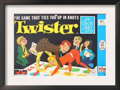 Twister Game Framed Print zoom view in room