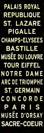 Paris Sign Stretched Canvas Print
