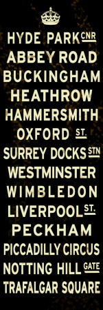 London Crown Sign Stretched Canvas Print