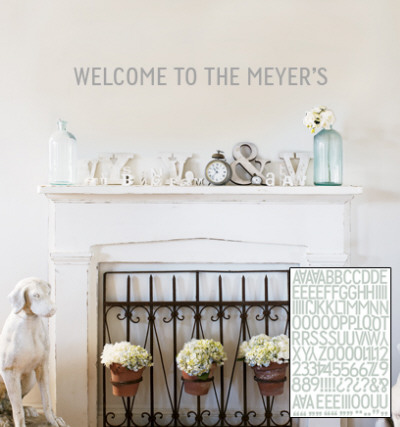 Grey Alphabet Wall Decal Grey Alphabet Wall Decal