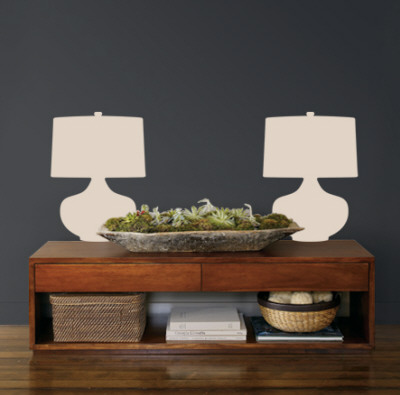 Taupe Retro Lamps Wall Decal Taupe Retro Lamps Wall Decal