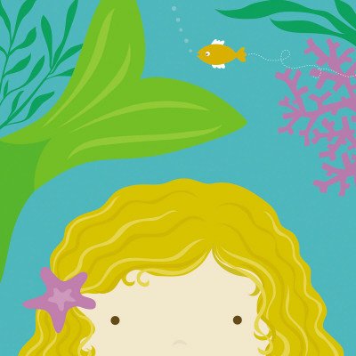 Peek-a-Boo Heroes: Mermaid Print Peek-a-Boo Heroes: Mermaid Print
