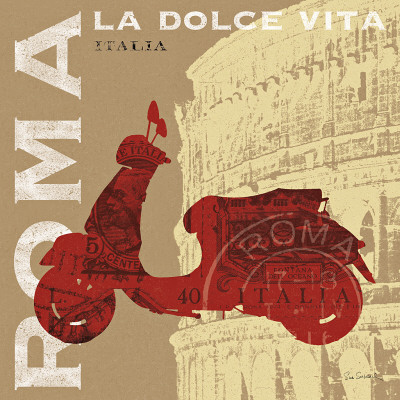Motoring in Rome Print Motoring in Rome Print