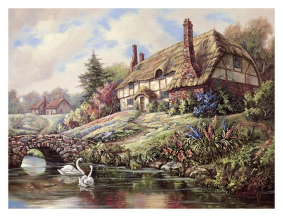 Hamlet at River Tweed Print Hamlet at River Tweed Print