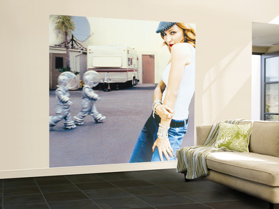 Madonna with Martians Wall Mural – Large Madonna with Martians Wall Mural – Large