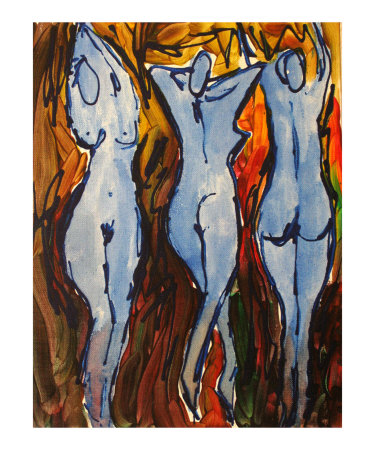 blue dancers Giclee Print blue dancers Giclee Print