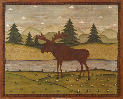 Primitive Moose Print Primitive Moose Print