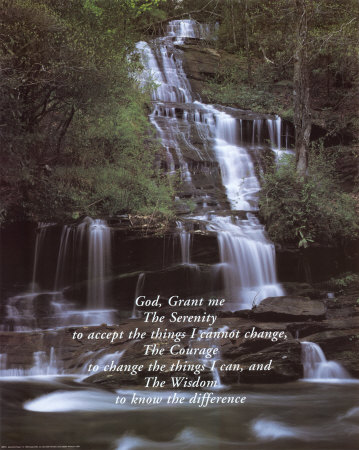 Serenity Prayer and Waterfall Print Serenity Prayer and Waterfall Print