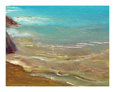 The Aqua Beach Giclee Print The Aqua Beach Giclee Print