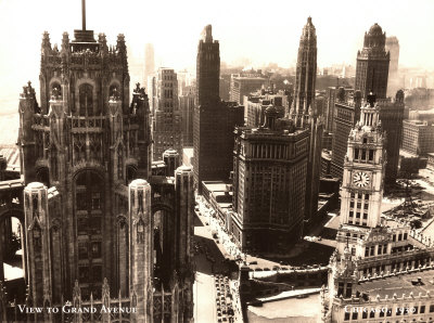 View to Grand Avenue, Chicago, 1930 Print View to Grand Avenue, Chicago, 1930 Print