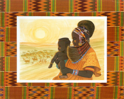 Woman with Child II Print Woman with Child II Print