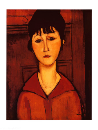 Woman in a Brown Dress Print Woman in a Brown Dress Print