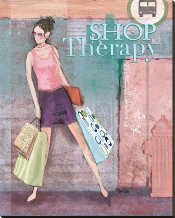 Hipster Shop Therapy Stretched Canvas Print Hipster Shop Therapy Stretched Canvas Print
