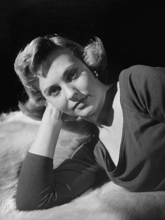 Lola Albright Posing for Ads Stretched Canvas Print