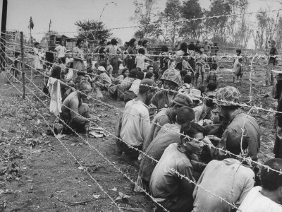 Japanese Prisoners on Saipan Stretched Canvas Print