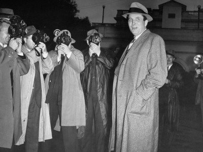 Wendell Willkie Posing for a Picture Upon Arrival in Washington Stretched Canvas Print