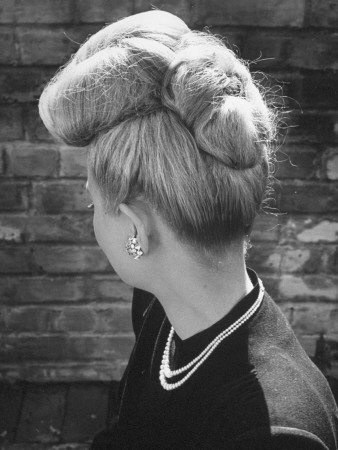 A View of a New Style of Hairdo Stretched Canvas Print