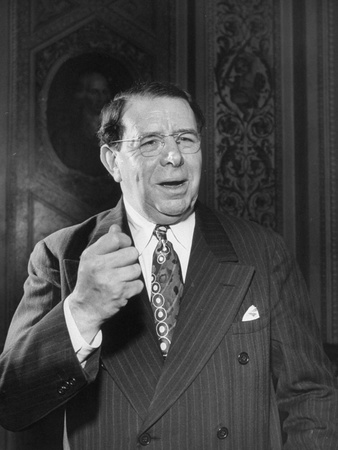 Senator J. M. Broughton, Balling Up His Fist While Giving His Speech Stretched Canvas Print