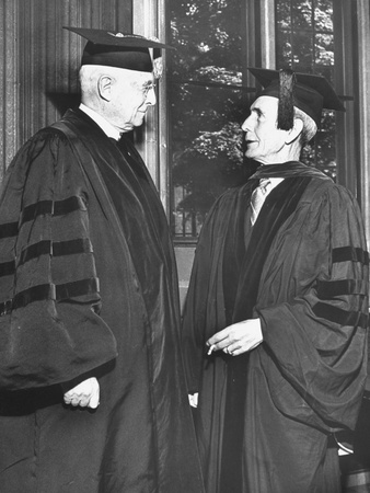 At Princeton Graduation Bernard M. Baruch and Unidentified Man Stretched Canvas Print