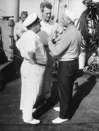 Captain of German Prison Ship Dresden, the Ship That Held the Survivors of the SS Zam Zam Captive Stretched Canvas Print