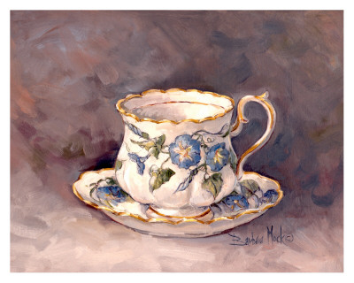 Morning Glory Teacup Print Morning Glory Teacup Print
