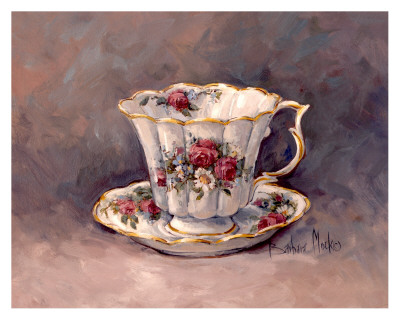 Rose Nosegay Teacup Print Rose Nosegay Teacup Print