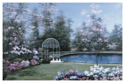 Lakeside Gazebo Print Lakeside Gazebo Print