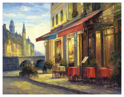 Left Bank Cafe Print Left Bank Cafe Print