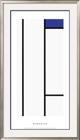 Composition in White and Blue Framed Print Composition in White and Blue Framed Print