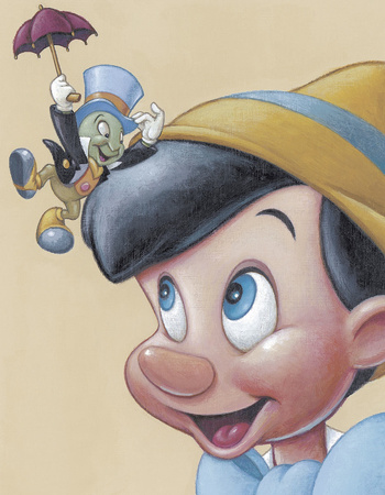 Pinocchio and Jiminy: Friendly Fun Print Pinocchio and Jiminy: Friendly Fun Print