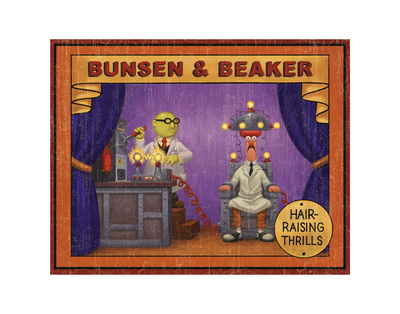 Bunsen & Beaker: Hair Raising Thrills Print Bunsen & Beaker: Hair Raising Thrills Print